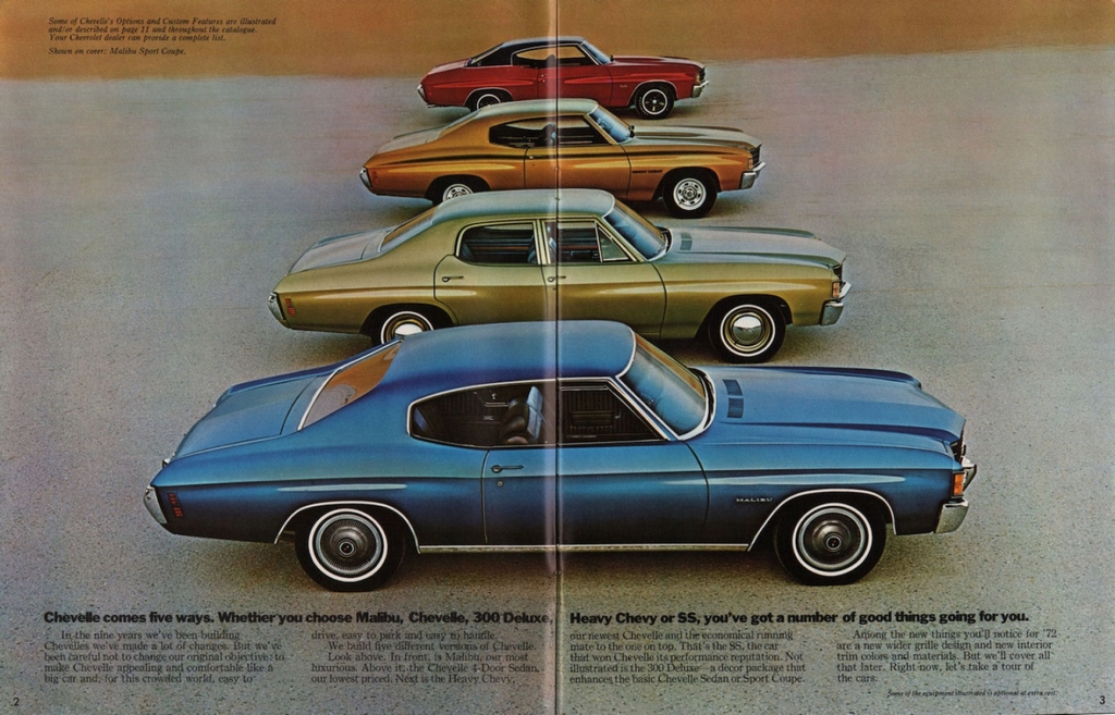 1972 Chev Chevelle Canadian Brochure Page 2